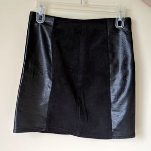 Pleather and polyester Mini shirt